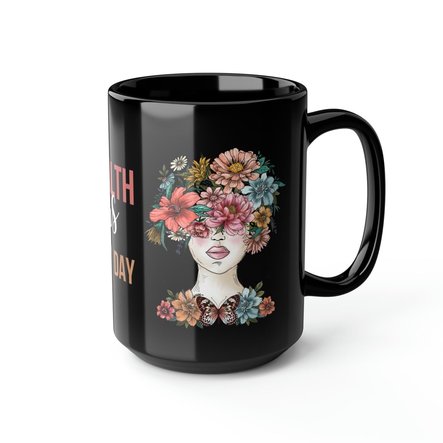 Mental Health MATTERS 15oz Black Mug